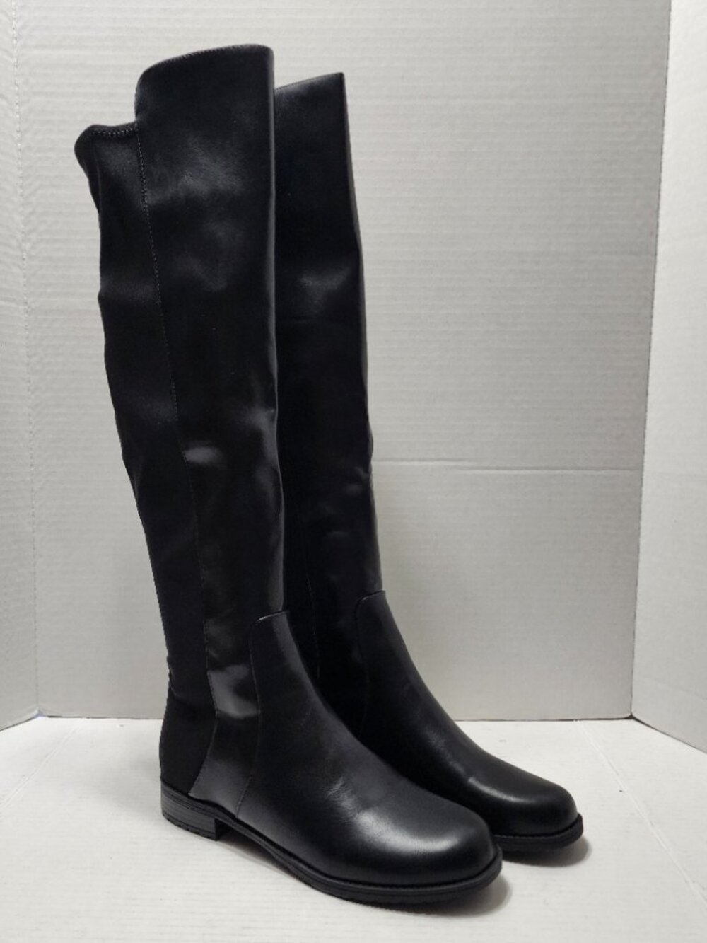 New Unisa Collean Flat Heel Over the Knee Boots - Black - Size 9.5